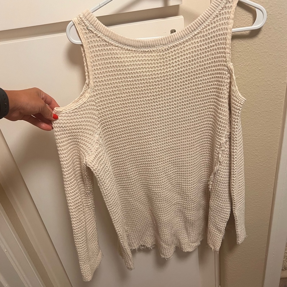 Cream free people sweater